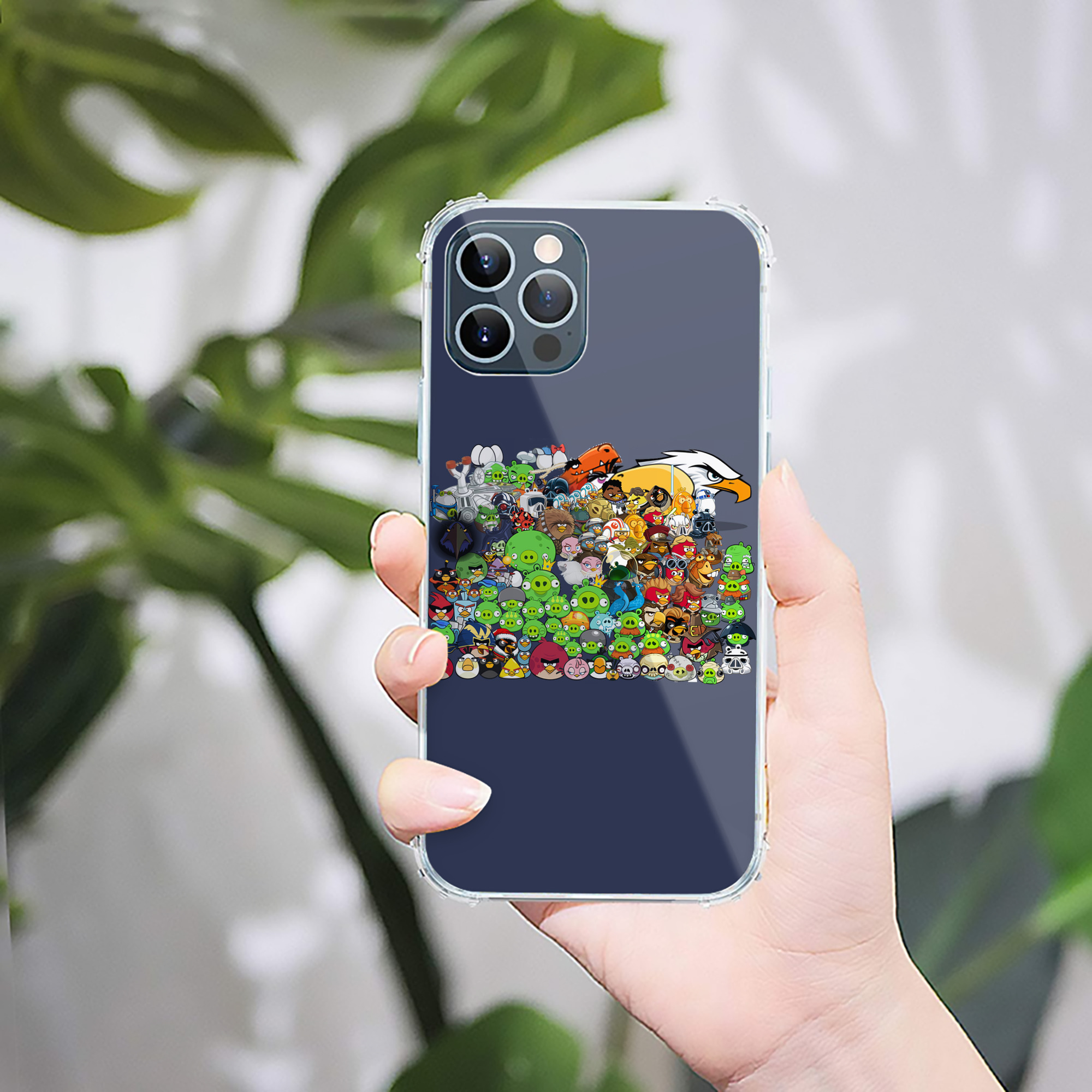 （画像用） Angry Birds アングリーバード 【iPhone 12シリーズ対応】透明スマホケース（クリアソフトケース）